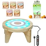 Beverage Dispenser Stand (Without dispenser), LED Lighting Drink Dispenser Holder, Fit Max 7.87 Inch Diameter of Glass Drink Dispenser, Use Scene Wedding, Halloween, Birthday, Christmas Party