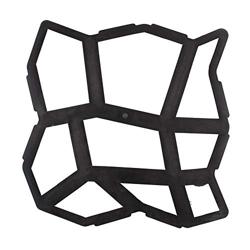 Miniatura 7 de Estink Molde Para Pavimentos De Hormigón, Diseño Irregular, 43x43x4cm, Plástico Negro, Para Jardín Y Entrada