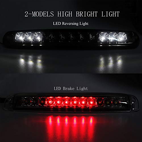 Tresound LED 3rd Third Tail Brake Light for 2007-2013 Chevy Silverado/GMC Sierra 1500 2500HD 3500HD Rear Cargo Lamp High Mount Stop light Chrome Housing + Smoke Lens by Tresound - Used condition - Image 7