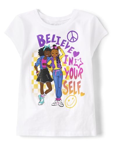 The Children's Place Girls' Short Sleeve Graphic T-Shirt