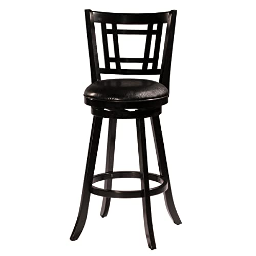 Hillsdale Fairfox Swivel Bar Stool, Counter, Black #TOP7