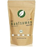 Narei Bio Hanfsamen 500G - aus Deutschland - nach DE-ÖKO-005 - ideal für Müsli, Porridge, Salat, ...