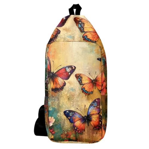 Sac à dos à bandoulière homme femme sac de poitrine floral