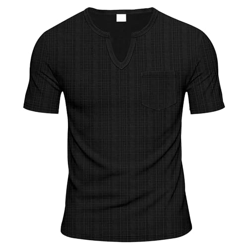Chemise d'été homme col V en coton léger idéale pour la plage