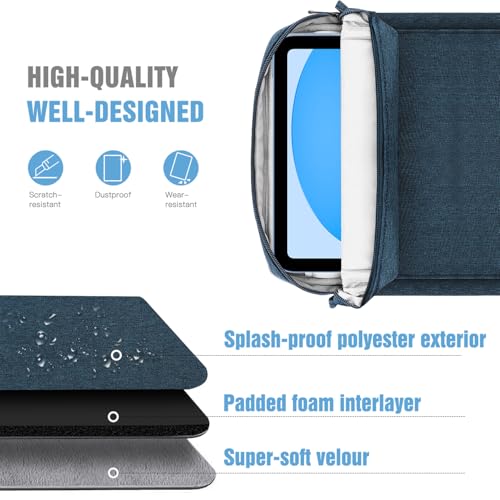 Image of TiMOVO 9-11 inch Tablet Sleeve Bag Carrying Case with Strap, Indigo