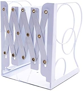 JIARI Adjustable Bookends Metal Book Ends Holder Shelf Heavy Duty Nonskid Bookend