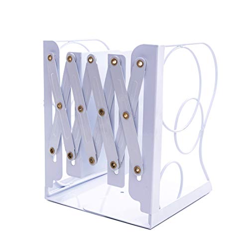 JIARI Adjustable Bookends Metal Book Ends Holder Shelf Heavy Duty Nonskid Bookend