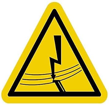 I Make DecalsTM - Caution Safety Label Crane in Overhead Power Lines Decal Sticker Placard 5.2" W X 5" H