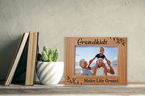 CEDAR-CRATE-MARKET-Grandkids-Make-Life-Grand-Engraved-Natural-Wood-Photo-Frame-for-Grandparents-Grandparents-Day-Grandma-Gift-Grandpa-Gift-5×7-Horizontal CEDAR CRATE MARKET Grandkids Make Life Grand Engraved Natural Wood Photo Frame for Grandparents Grandparents Day Grandma Gift Grandpa Gift 5×7 Horizontal
