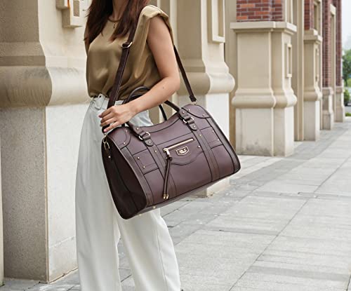 MKF Collection Duffle Bag for Women Girls – PU Leather Large Cute Weekender Overnight Sleepover – Carry on Luggage Bag4