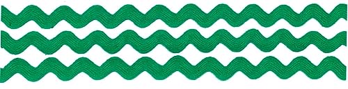 Großhandel für Schneiderbedarf 5 m Zackenlitze 8 mm Grün, 100% Polyester, Klassisch, Karneval, Grün, Einfarbig, 12 Gramm, 0,8 cm x 0,8 cm, 5 m