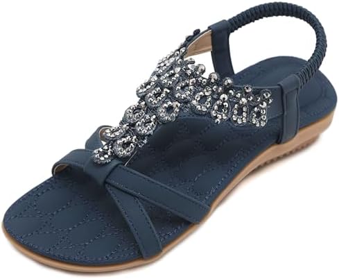 Sandals Women Summer Flat Comfortable Bohemian Beach Sandals Open...