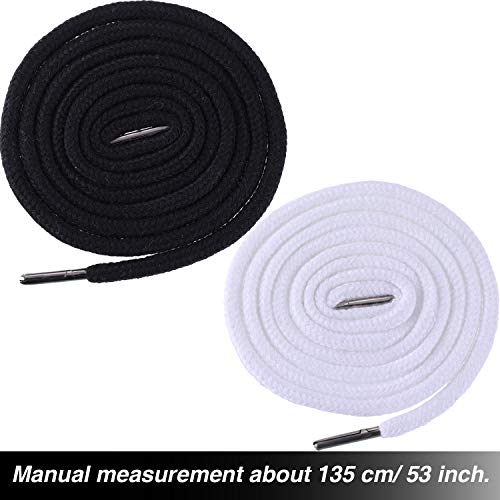 Drawstring Cords Replacement Drawstrings with Easy Threader for Sweatpants Shorts Pants Jackets Coats (Black, White) by Jetec - Image 4