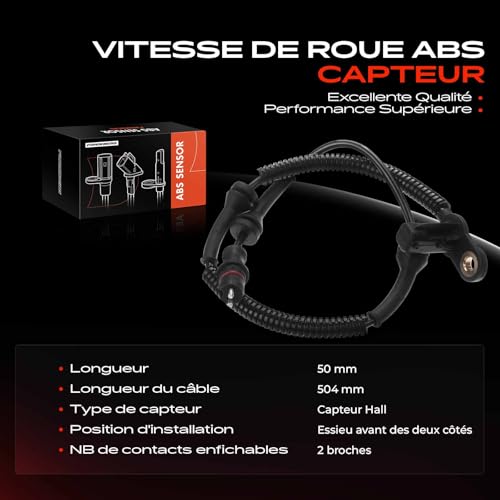 Capteur ABS 2 Broches Solution Voyant Allumé Master II 8200274800