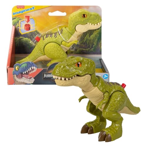 Fisher Price Imaginext Jurassic World Tiranosaurio Rex Figura de acción de Dinosaurio de 20,32cm con Movimiento Activado por los niños, JFJ65