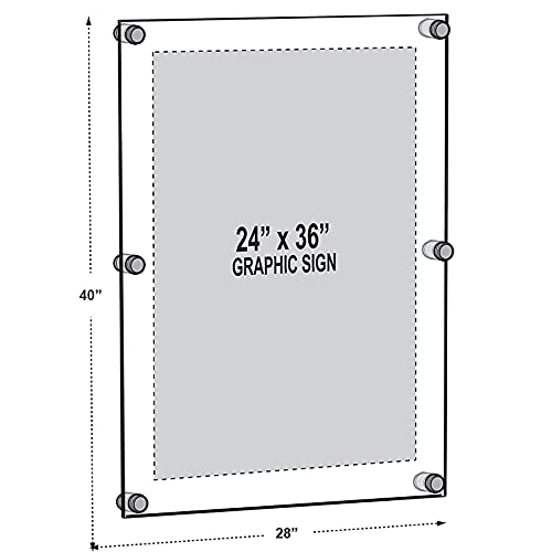 Azar Displays 105536-2PK Floating Acrylic Wall Frame thumb #2