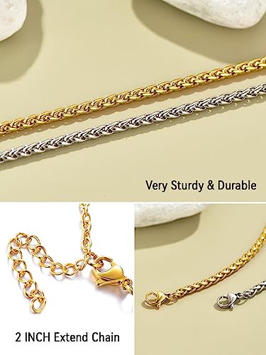 Image of FaithHeart Waterproof Ankle Bracelets for Women, 1 /2 /3Pcs Non Tarnish Stainless Steel Layered Anklet Set Paperclip Figaro Cuban Link Chain Dainty Summer Beach Jewelry Gift Adjustable Size