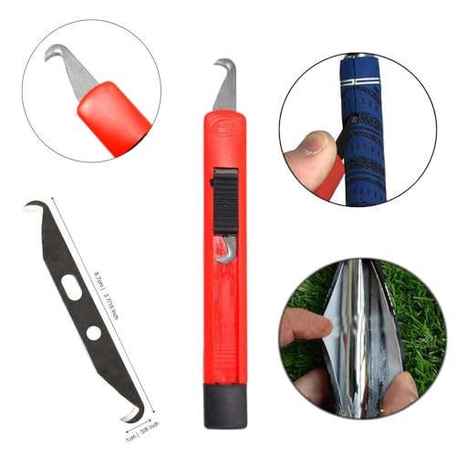 LGEGE Golf Grip Remover Tool Kits - Golf Grip Tape Stripper with Golf Club Grip Removal Hook Knife, Repair Kit for Regripping Graphite/Steel Shaft - Image 4