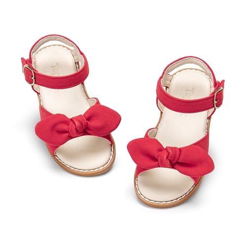 Image of Girls Dress Sandals Comfy Hook and Loop Summer Shoes for Toddlers