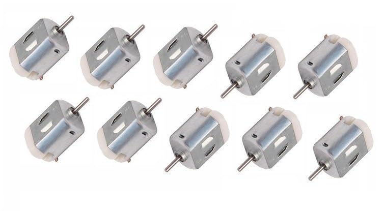 Branded Mini DC Toy Motor 6V, High-Speed, for RC Toys and RC Cars Pack of (10) Motors