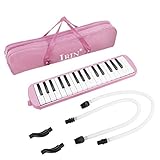 Diseño compacto y práctico viene con una bolsa de transporte de viaje para el almacenamiento de la melodica y su boquilla y tubo.