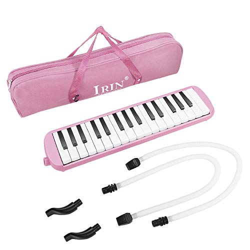 Flexzion Melodica 32 Key (Pink) Pianica Blow Piano Keyboard Harmonica Wind Instrument/w Portable...