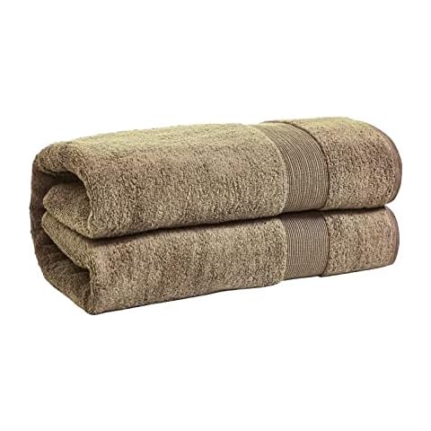 Textile Do Luxury Bath Sheets (90 x 150 cm-800 GSM) 100% Egyptian Cotton Premium Quality Super Soft Bath Sheet Towels Body Wrap Large Bath Sheet (Latte, Cotton) Cover