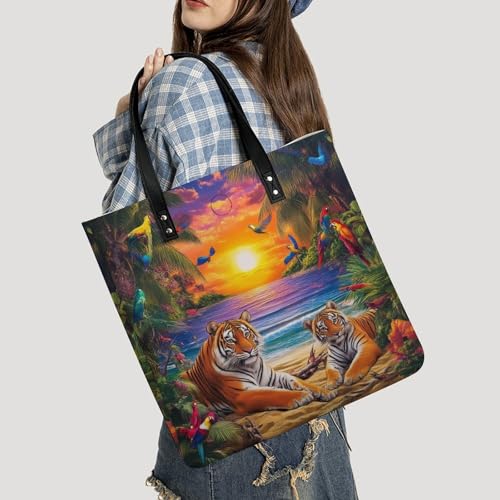 Bolso de cuero suave para mujer, fácil de llevar, tote para trabajo miniatura 2
