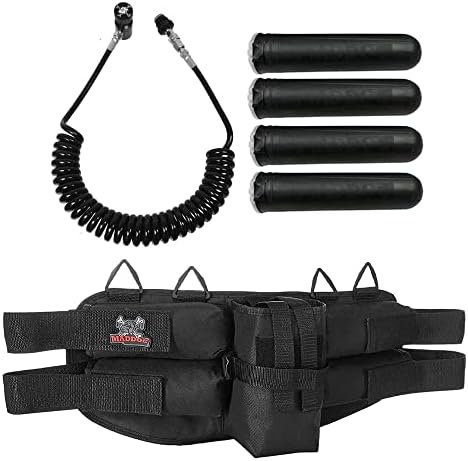 Maddog® 4+1 Paintball Harness with (4) Paintball Pods & Quick Disconnect Remote Coil Accessory