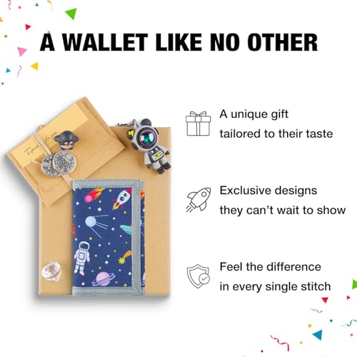 Image of Kids Wallet for Boys Ages 4-12, Space Boys Wallet, Toddler Wallets with Coin Pocket, Novelty Christmas & Birthday Gift