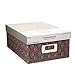 Darice Decorative Storage Taupe Petals Photo Box