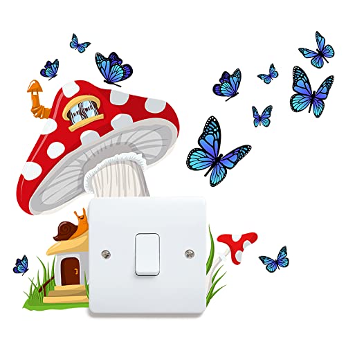 Vinilo Decorativo Set Hongo Grande Luminoso para Pared