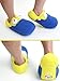 The Simpsons Novelty Plush Adult Womens 3D Marge Simpson Face Slippers (Large, Blue/Yellow), TSF201Y
