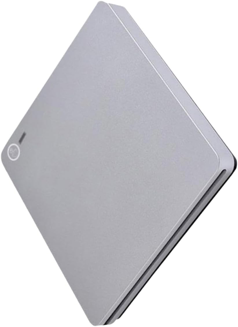 SEWACC Dual Interface USB Type-c External CD Burner Ultra-Thin Lightweight Optical Drive Compatible with Windows for Home and Office Use Silver