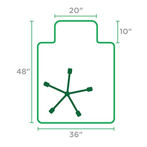 Dimex C511003G Office Chair Mat For Low Pile Carpet thumb #3