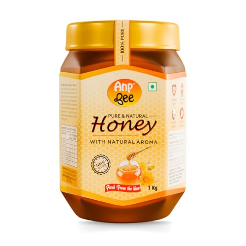 ANP BEE Raw Natural Honey 1kg Pack I Supports Weight Loss I NMR Tested Unprocessed & Unfiltered Original Pure Honey I Multiflora Honey I Good for Heart Health I Plastic Bottle