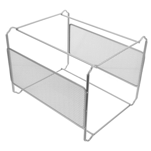 Operitacx Mesh File Organizer Rack Sturdy Document Holder for Office Home and School Use Space-Saving Design for Books Magazines and Files
