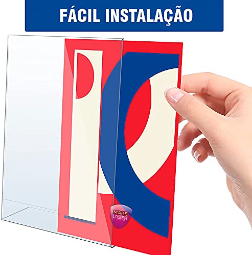10 Display Expositor Acrílico A4 Em Ps Cristal Mesa Balcão