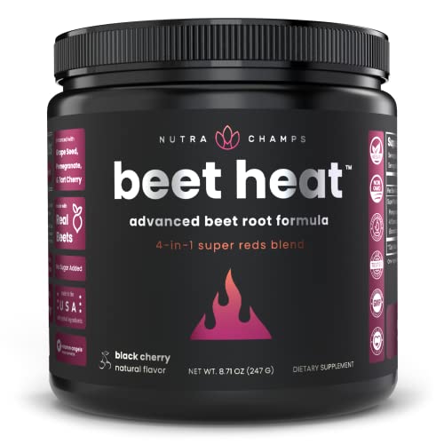 Beet Root Powder Circulation Supplement | Superfood Powder Nitric Oxide Supplement With Beetroot Juice, Super Reds Powder & Grape Seed Extract | No Sugar Beet Supplement #TOP17