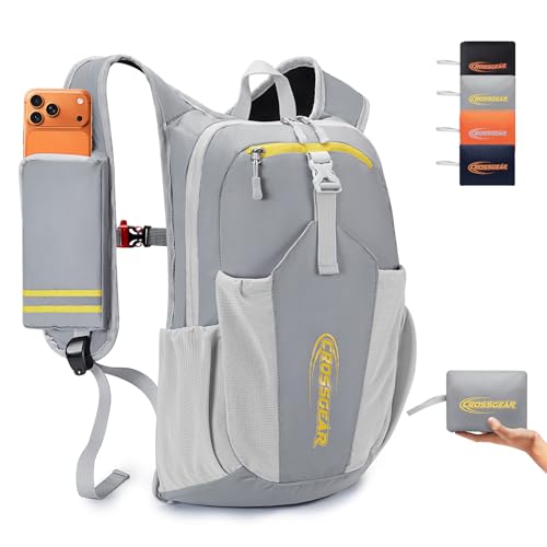 CROSSGEAR Mochila de caminhada dobrável, leve de 16 L, para homens e mulheres