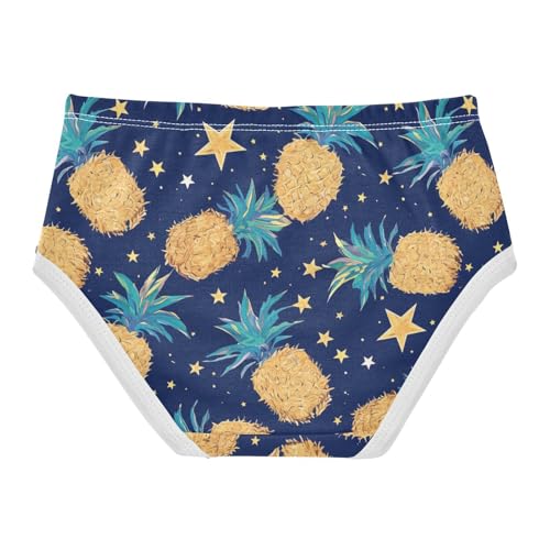 Wusikd Pineapples Girls' Underwear Cotton Stars Girls Briefs Soft Toddler Underwear 2T2