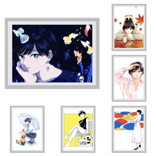 [HESHI] 藤 君 雨と君と フォトフレーム ガラスフレーム 置物 テーブルの置物 クリスタルフォトフレーム テーブル装飾 工芸品 コレクション オーナメント 部屋の装飾 誕生日プレゼント 祝日贈り物 友達へのプレゼント プレゼント (7インチ,12)のサムネイル