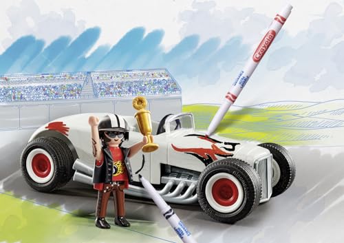 Playmobil 71376 Color Hot Rod, creative colouring fun for car fans with water-soluble markers and numerous accessories - Image 3