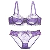 Sujetador de encaje sexy: hermoso encaje bordado, correas ajustables y desmontables de hombro, le muestran sexy y nifturas a los ojos de su amante.