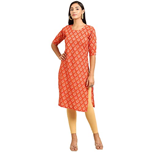 Image of Pinkmint Women's Crepe Digital Print Straight Kurta