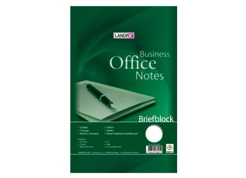 Landre Office 100050262 - Lote de 10 libretas A4, 50 hojas en blanco, 70 g/mu00b2