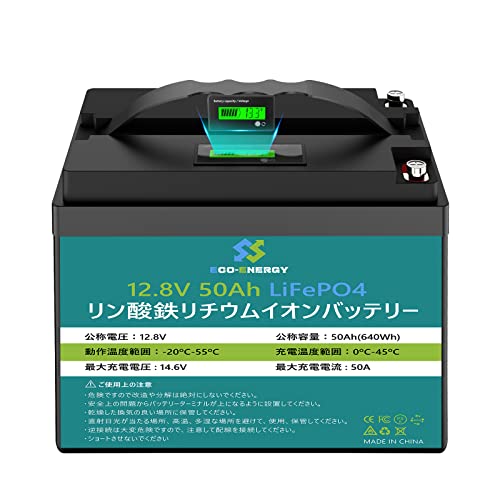 DC12V 12V　50A リン酸鉄リチウムイオンバッテリー　LiFePO4 Amazon.co.jp: リン酸鉄リチウムイオンバッテリー 12V 50Ah