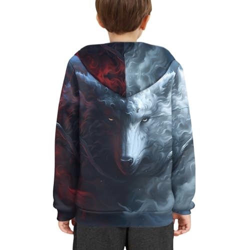 Image of GLUDEAR Teen Boys Girls Novelty Animal Galaxy Hoodies Sweatshirts Pullover