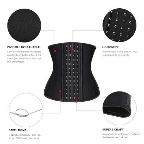 KIMIKAL Women Waist Trainer Corset Belt: Under Clothes Sport Tummy Control Long Torso Shapewear for Women3