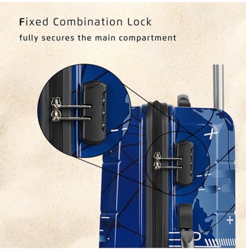 Image of Safari Nightsky Hard Shell Trolley Suitcase, 24-Inch, Medium Size Blue, Polycarbonate with Combination Lock, 360 Wheels with 3 Years International Warranty